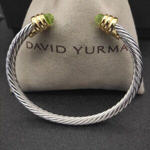 David Yurman 5MM light green bracelet